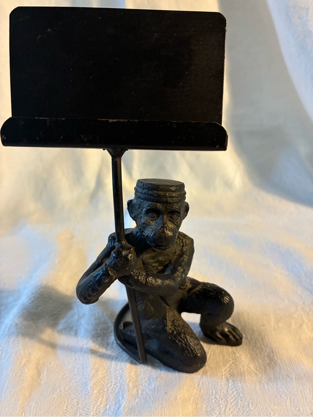 Black Iron Monkey Card Holder - Business Card Holder Heavy Cast Iron Sign Holder